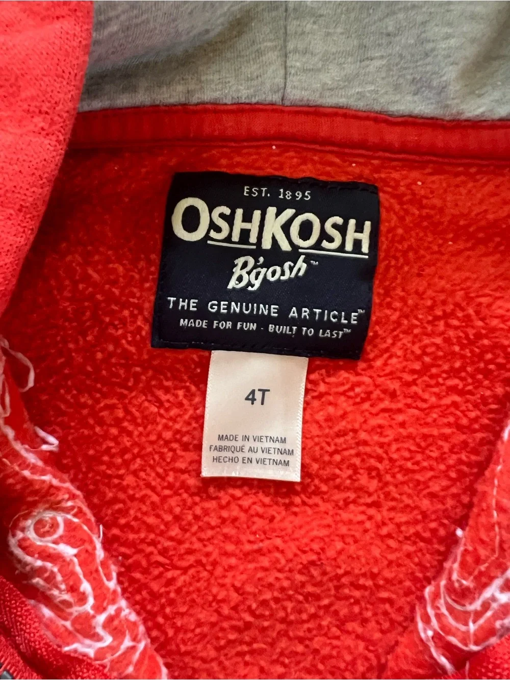 OshKosh B'gosh Orange Zip-Up Hoodie for Kids